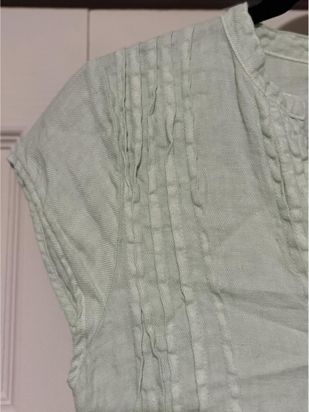 Free People x CP Shades Regina Linen Tunic Dress Mint Green Coastal Boho - Picture 5 of 8